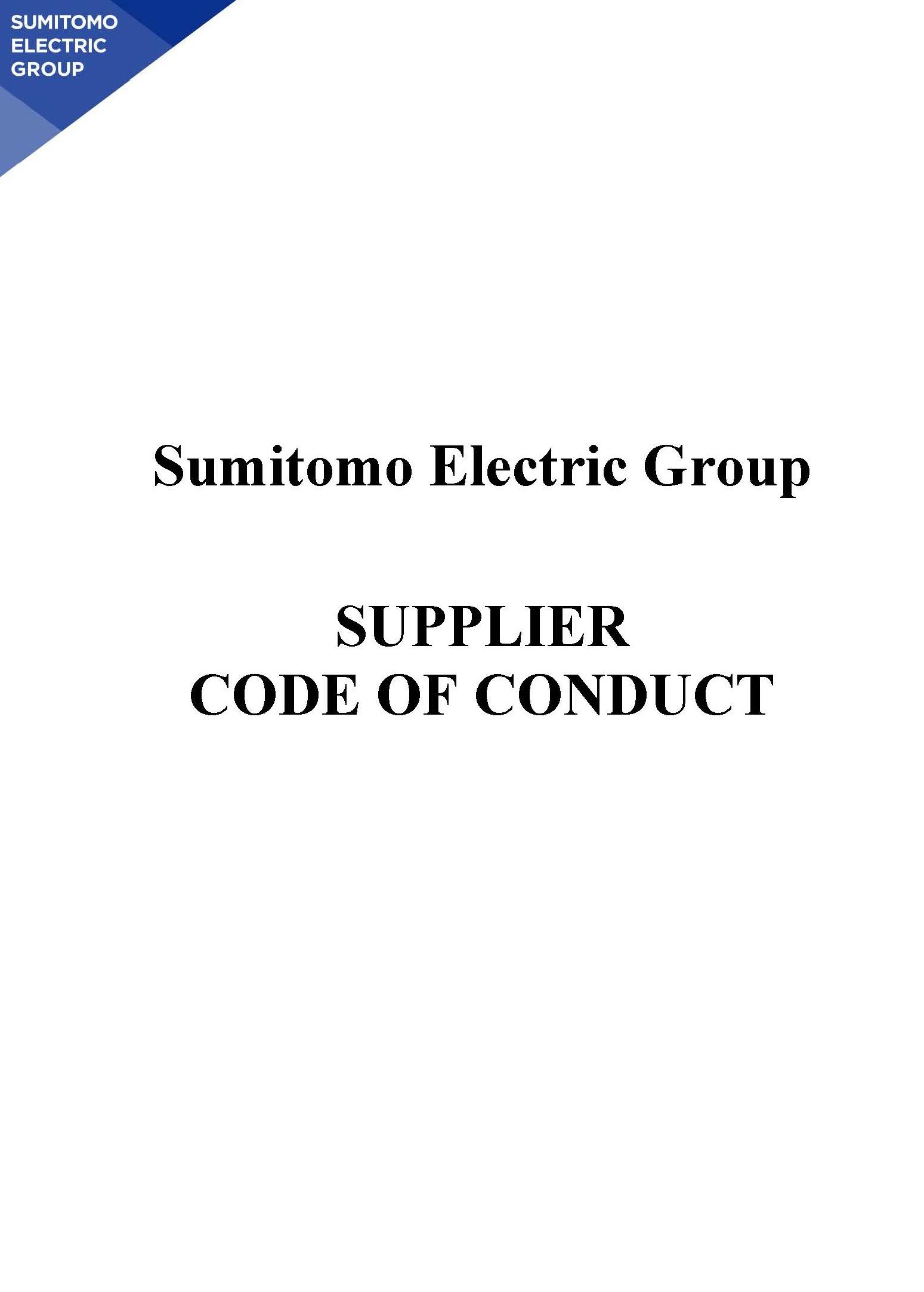 The Supplier Code of Conduct